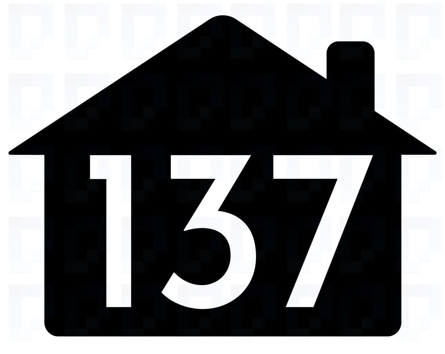 Personalised House Number Wheelie Bin Sticker – Minimal House Silhouette Vinyl Decal