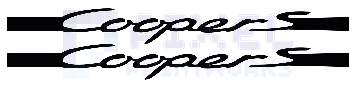 Mini Cooper S XL Side Stripe Decals | Vinyl Graphics Kit (2006-2023) | R50 R56 F56 All Models
