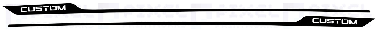 Ford Transit Custom MK8 Top Door Stripe Decal – “Custom” Vinyl Graphics Kit (2014–2023) | Pixel Printworks