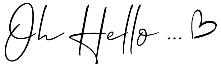 Oh Hello Vinyl Letterbox Sticker – Script Font Front Door Decal