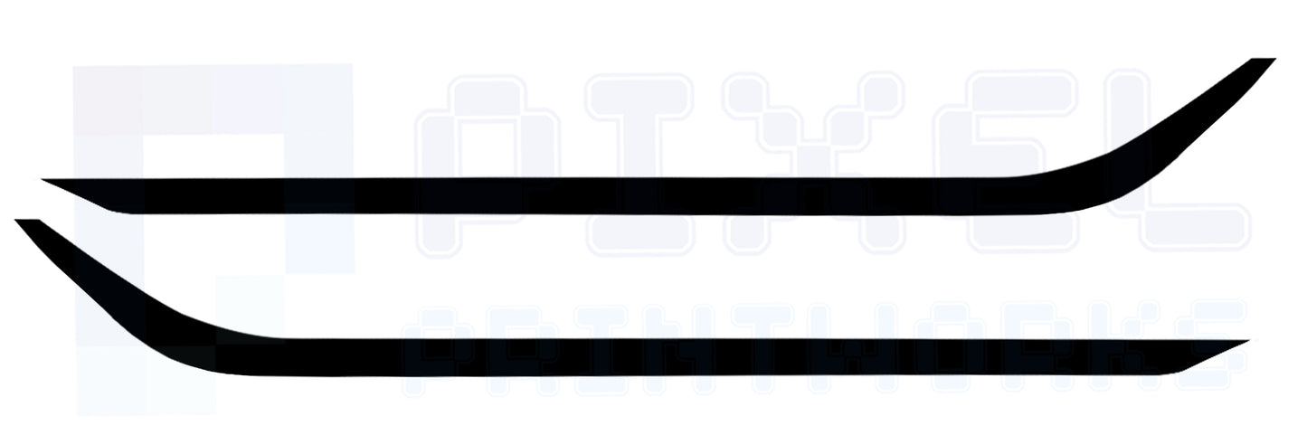 Vauxhall Vivaro Curved Side Stripe Decals (2014–2024) Vinyl Graphics Kit by Pixel Printworks