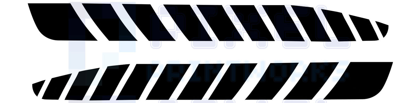 Stuttered Side Stripe Decals for Nissan Navara D23 (2014–Present) | Pixel Printworks