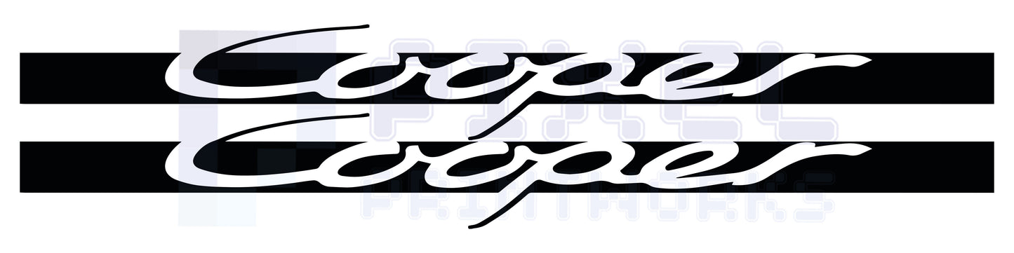 Mini Cooper XL Side Stripe Decals | Vinyl Graphics Kit (2006-2023) | R50 R56 F56 All Models