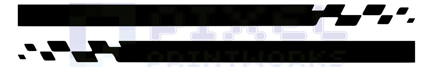 VW Golf Side Stripe Decals – Offset Staggered Design (Fits MK6 & MK7)