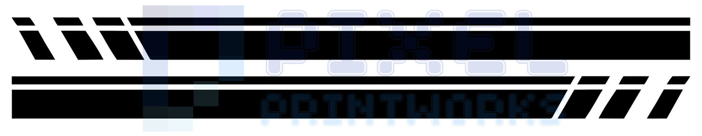 Mercedes Vito Large Stuttered Side Stripe Decals – Vinyl Graphics | All Body Variations | Pixel Printworks