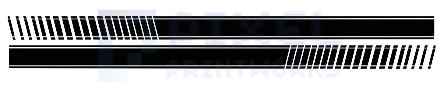 VW Golf Side Stripe Decals – Minimal Staggered Design (Fits MK6 & MK7)