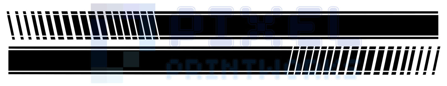 Mercedes Vito Stuttered Side Stripe Decals – Vinyl Graphics | All Body Variations | Pixel Printworks