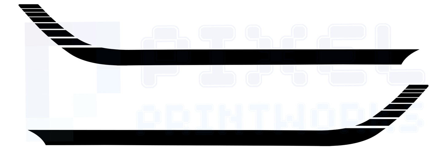 Vauxhall Vivaro Stepped Curve Side Stripe Decals (2014–2024) Vinyl Graphics Kit by Pixel Printworks