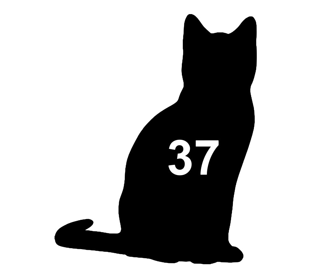 Personalised Wheelie Bin Sticker – Cat Silhouette | Vinyl Decal Pack