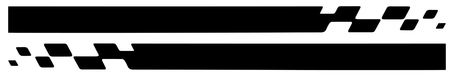 Stuttered Block Side Stripe Vinyl Decals for VW Transporter T4, T5 & T6 (1990–2023) – Pair by Pixel Printworks