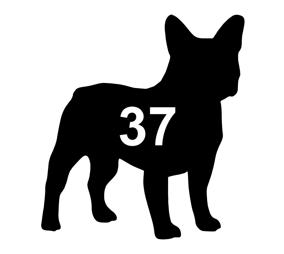 Personalised Wheelie Bin Sticker – French Bulldog Silhouette | Vinyl Decal Pack