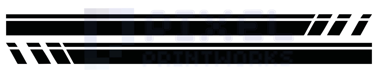 VW Golf Side Stripe Decals – Full-Length Staggered Design (Fits MK6 & MK7)