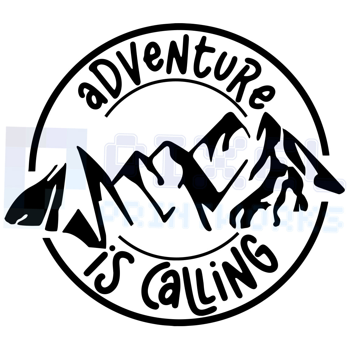 Adventure Is Calling Mountain Decal – Vinyl Sticker for Campervans & Motorhomes | Pixel Printworks