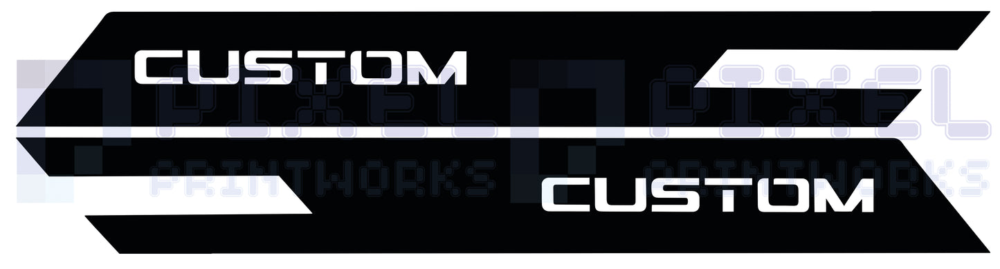 Ford Transit Custom Front Panel Stripe Decal with “Custom” Text – Vinyl Graphic Kit (2014–2023)