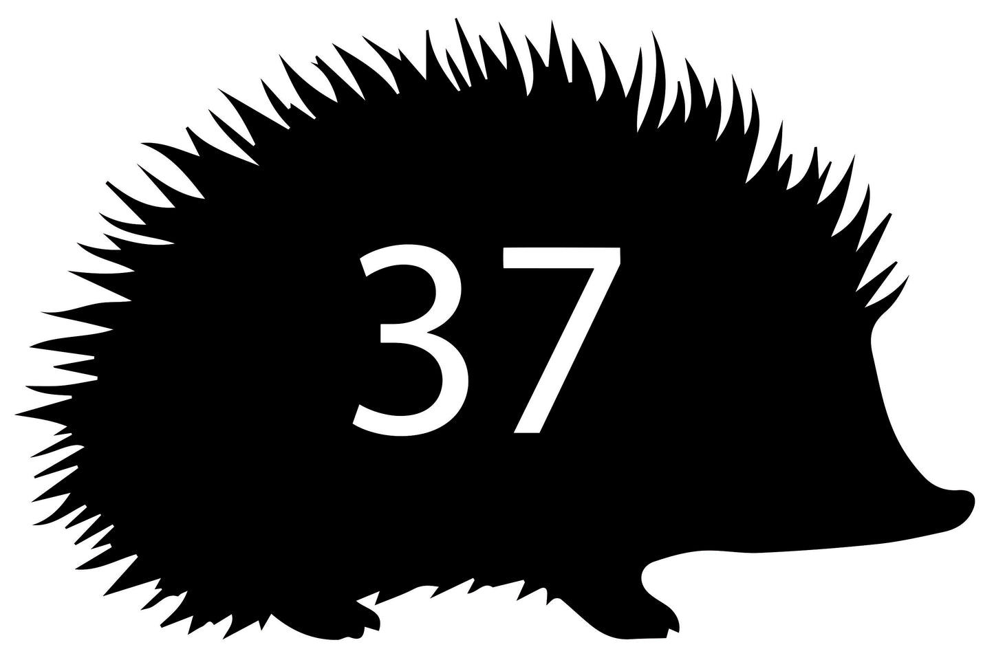 Personalised Wheelie Bin Sticker | Hedgehog Vinyl Decal | House Number | Pack of 1, 2, 3 or 4