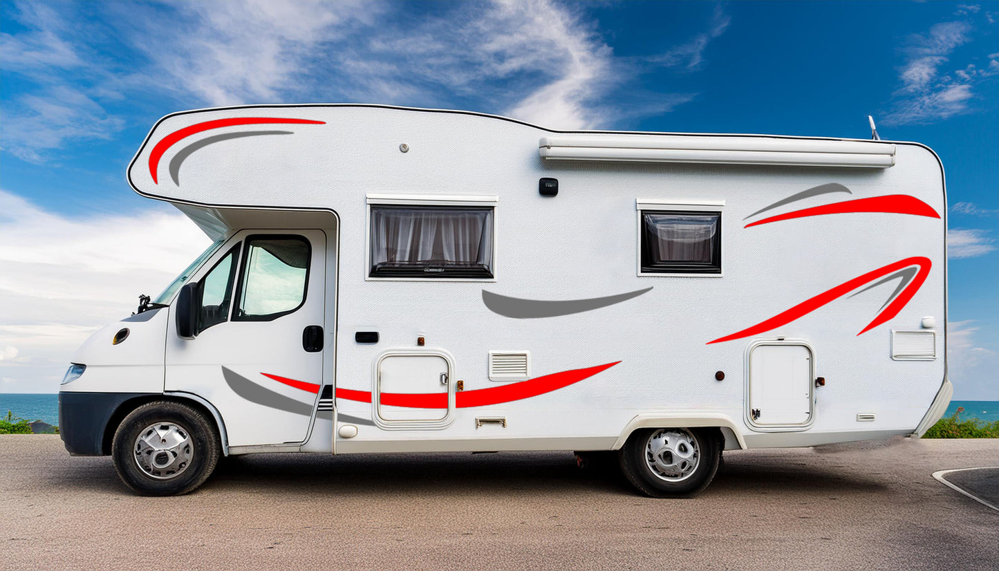 Conventional Motorhome Stripe Kit – 10pc Vinyl Decal Set