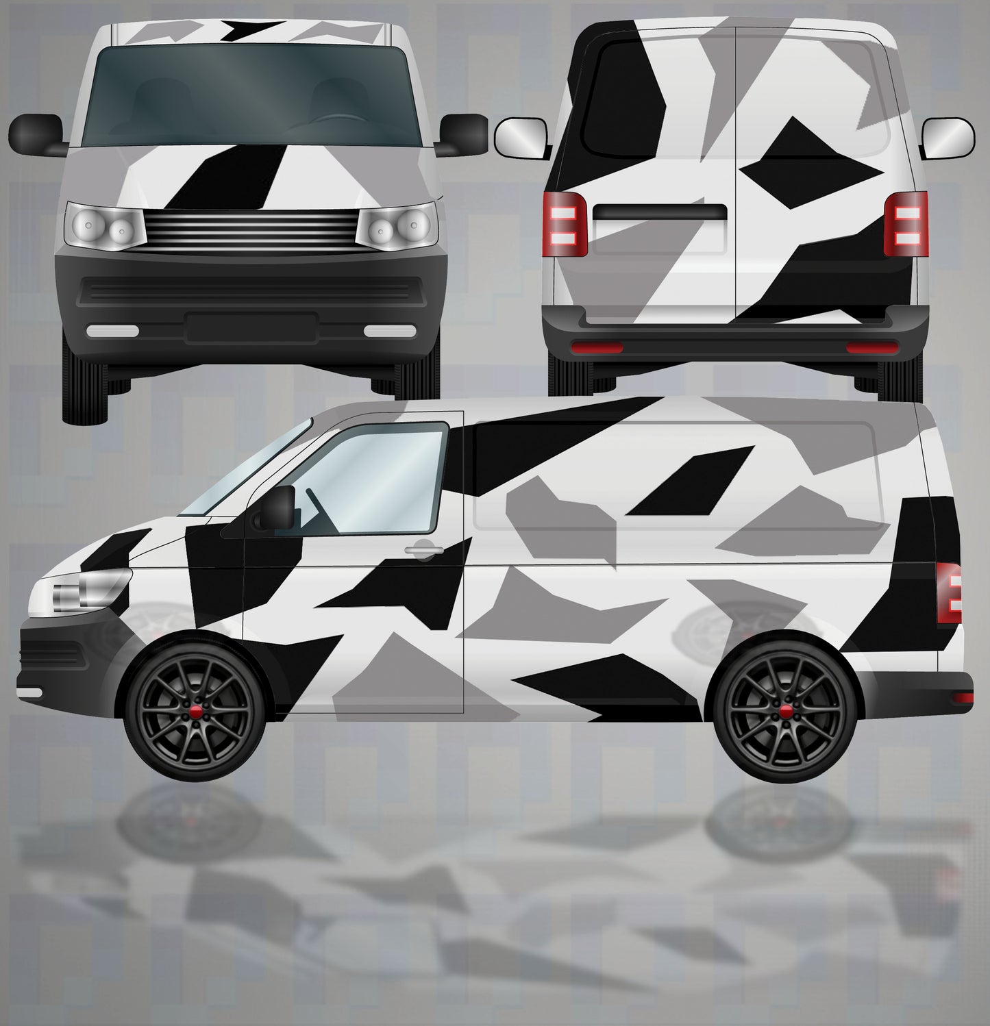 Abstract Camo Vinyl Graphics Kit | Suitable for All SWB Van Models