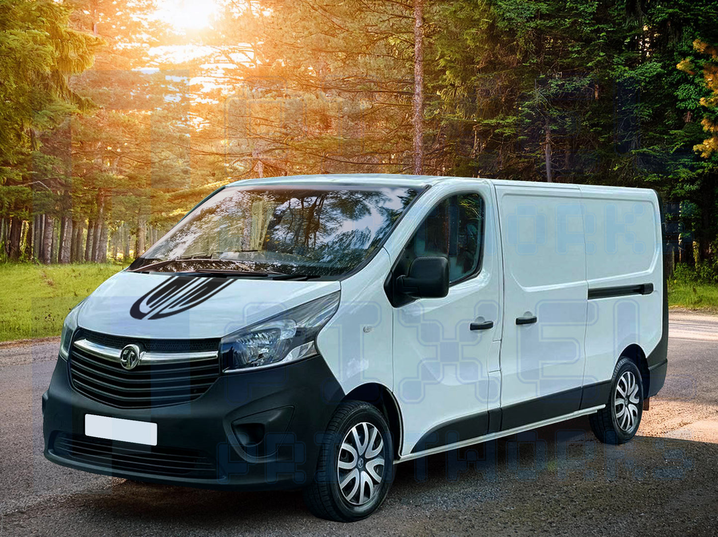 Bonnet Stripe Decal for Vauxhall Vivaro & Nissan NV300 (2014–2024) | by Pixel Printworks