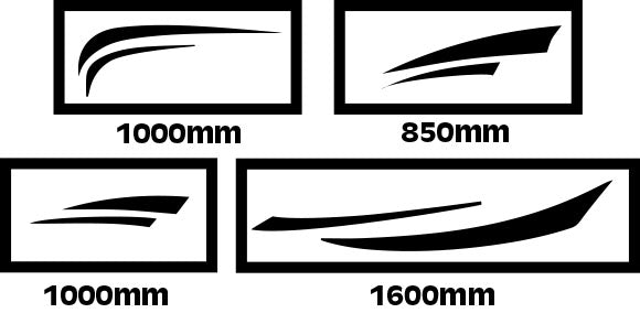 Conventional Motorhome Stripe Kit – 8pc Vinyl Decal Set