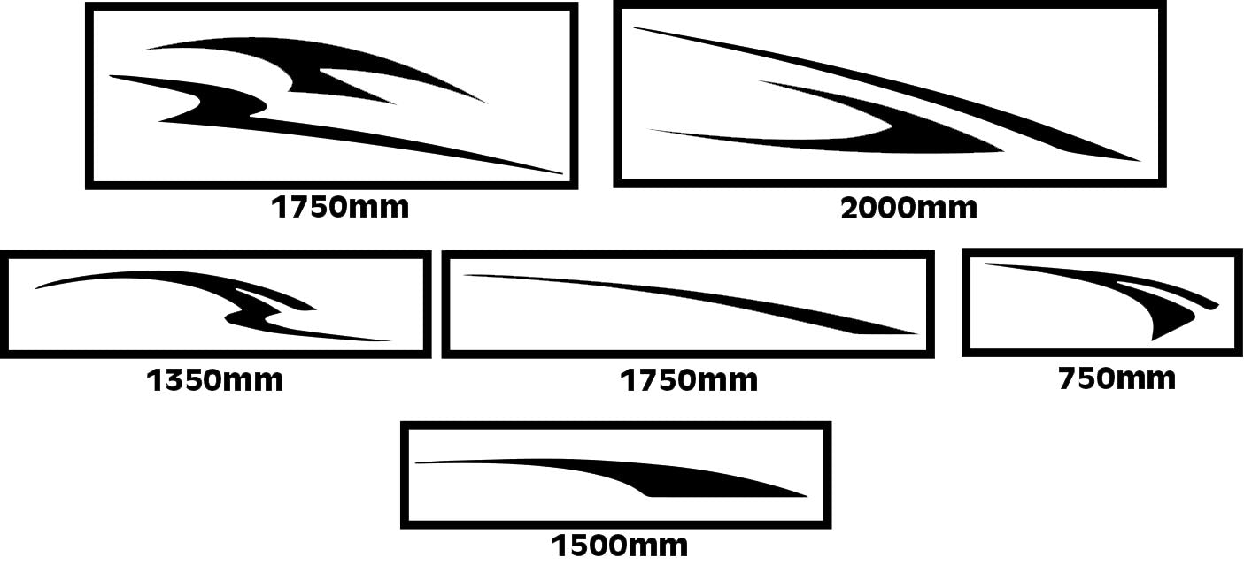 Conventional Motorhome Graphics Kit – 12pc Vinyl Decal Set
