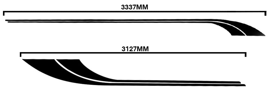LWB Camper Vinyl Graphics Kit – 4pc Long Stripe Decal Set by Pixel Printworks