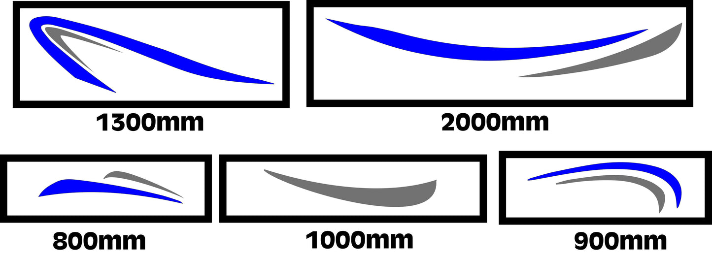 Conventional Motorhome Stripe Kit – 10pc Vinyl Decal Set