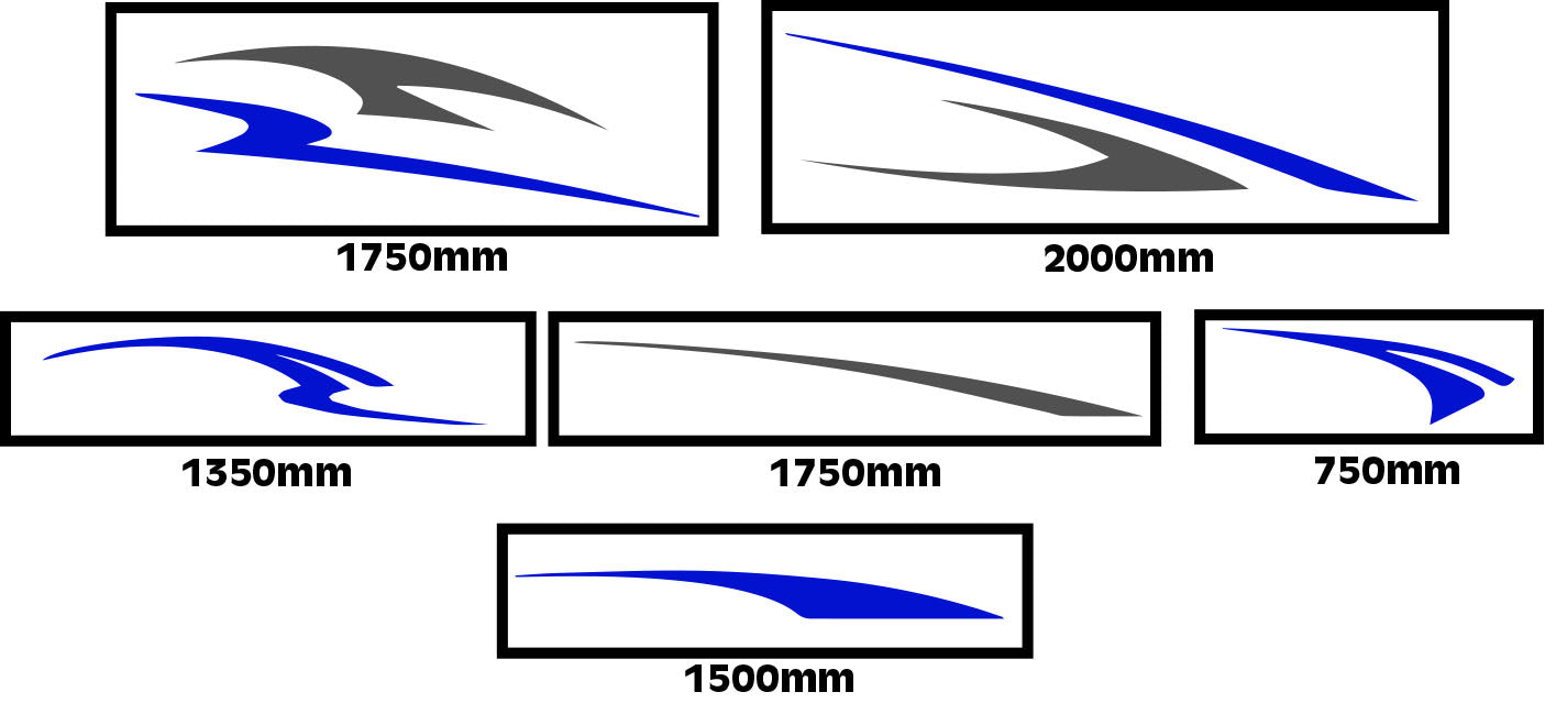 Conventional Motorhome Graphics Kit – 12pc Vinyl Decal Set