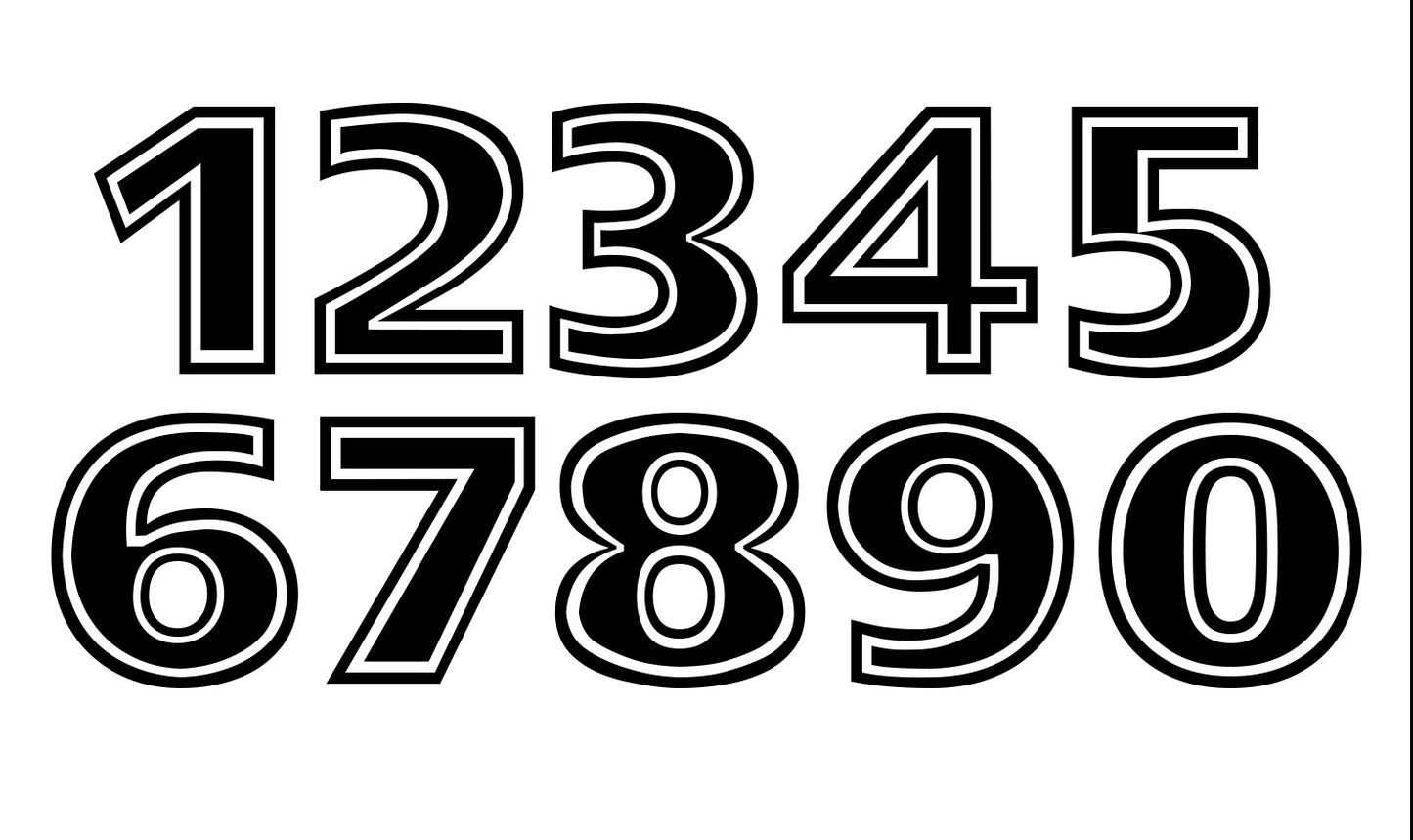 Personalised Wheelie Bin Sticker – Jedi Style Font – Number Only | Vinyl Decal Pack