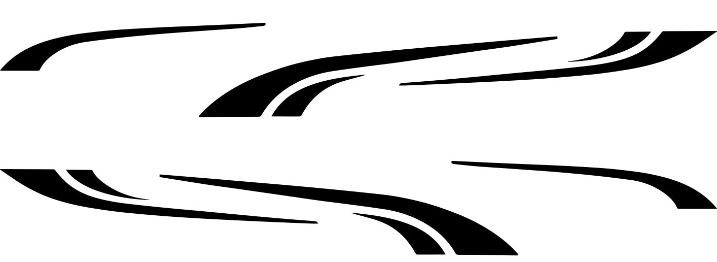 LWB Camper Vinyl Graphics Kit – 6pc Swoosh Decal Set by Pixel Printworks