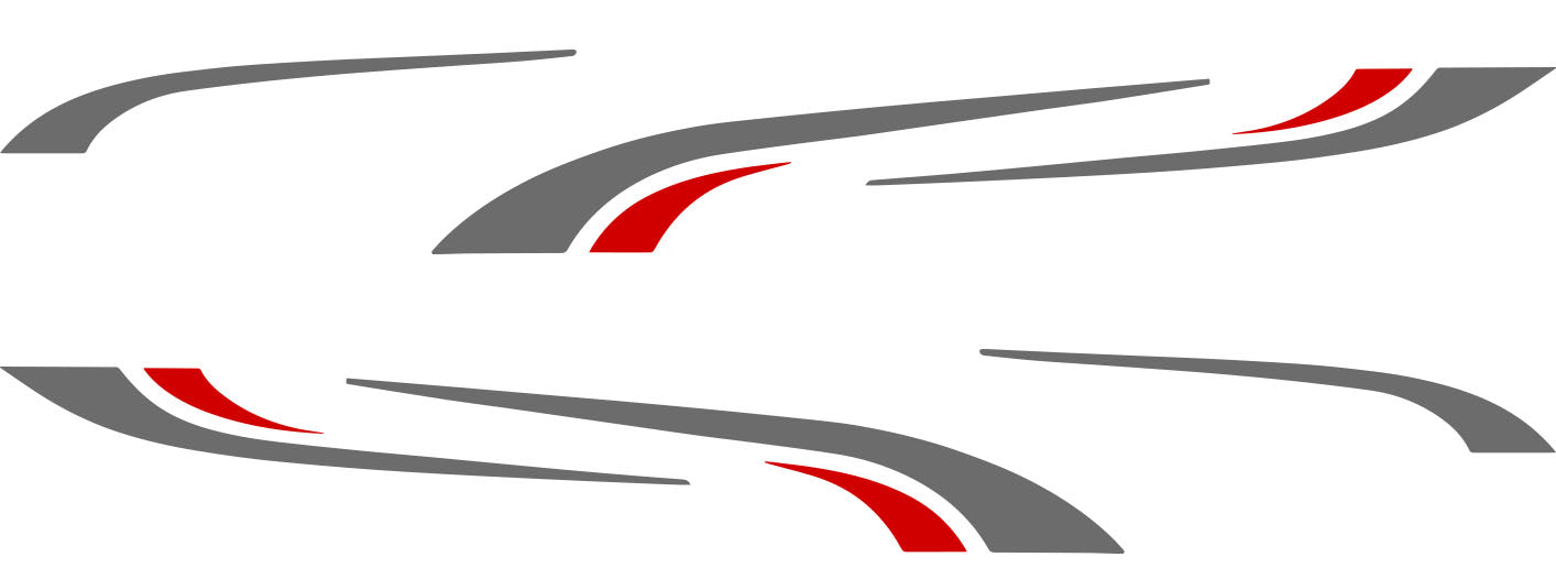 LWB Camper Vinyl Graphics Kit – 6pc Swoosh Decal Set by Pixel Printworks
