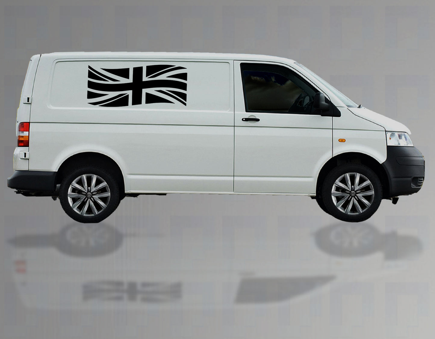 Wave Union Jack Vinyl Decal – Rear or Side Door Sticker for Vans & Campers
