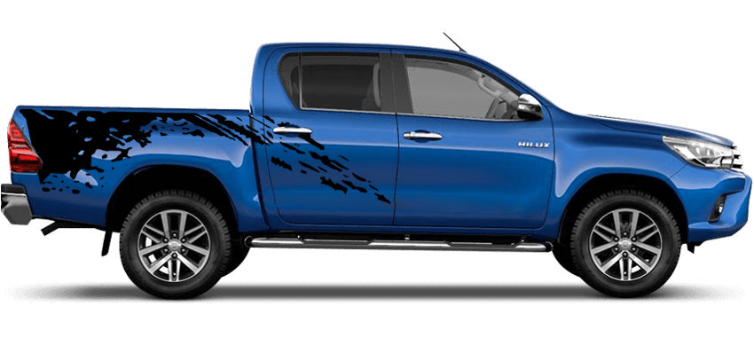 Toyota Hilux Mudslinger Graphics Decal Kit (2015–2023) – Off-Road Vinyl by Pixel Printworks