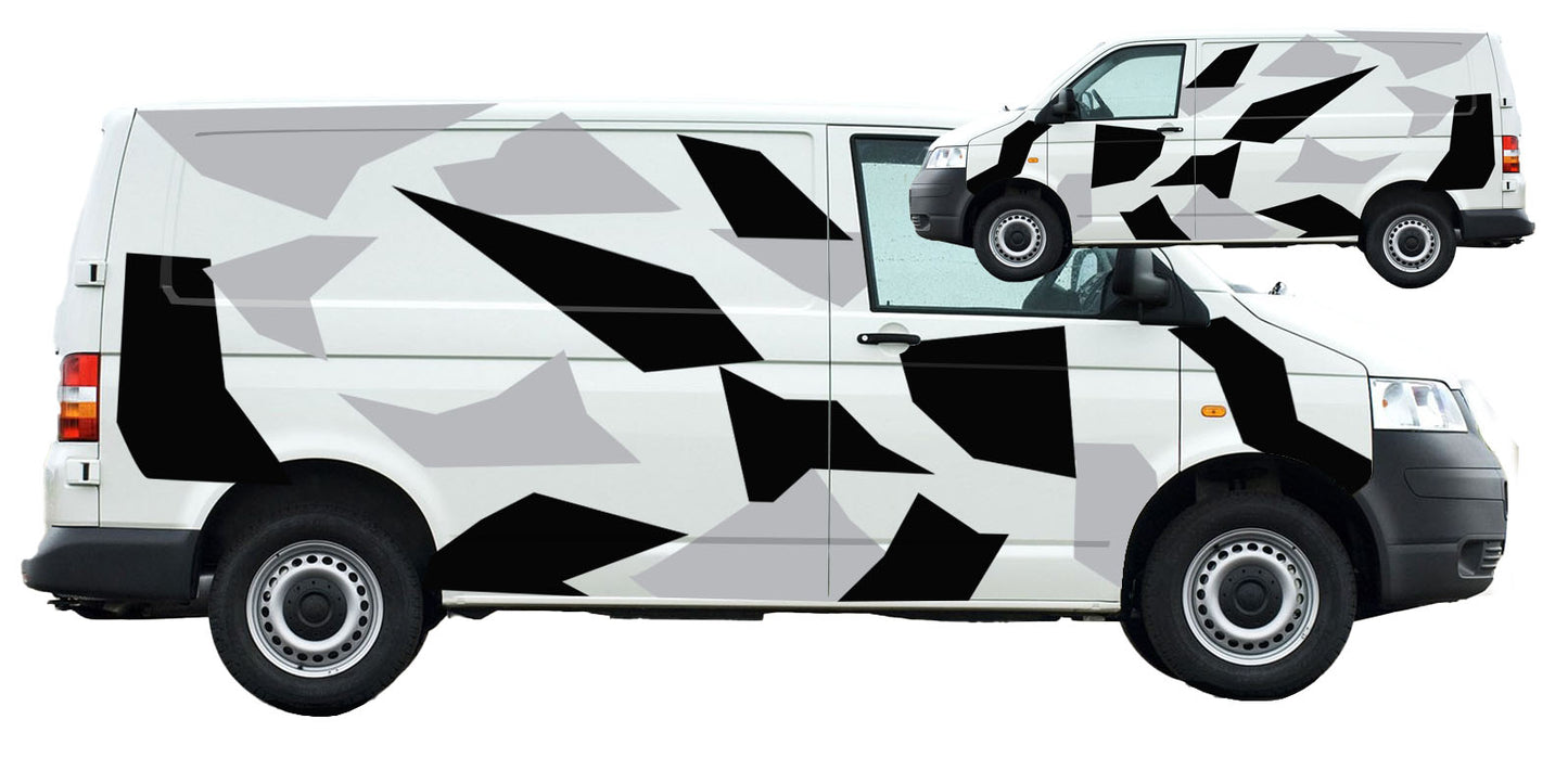 Abstract Camo Vinyl Graphics Kit | Suitable for All SWB Van Models